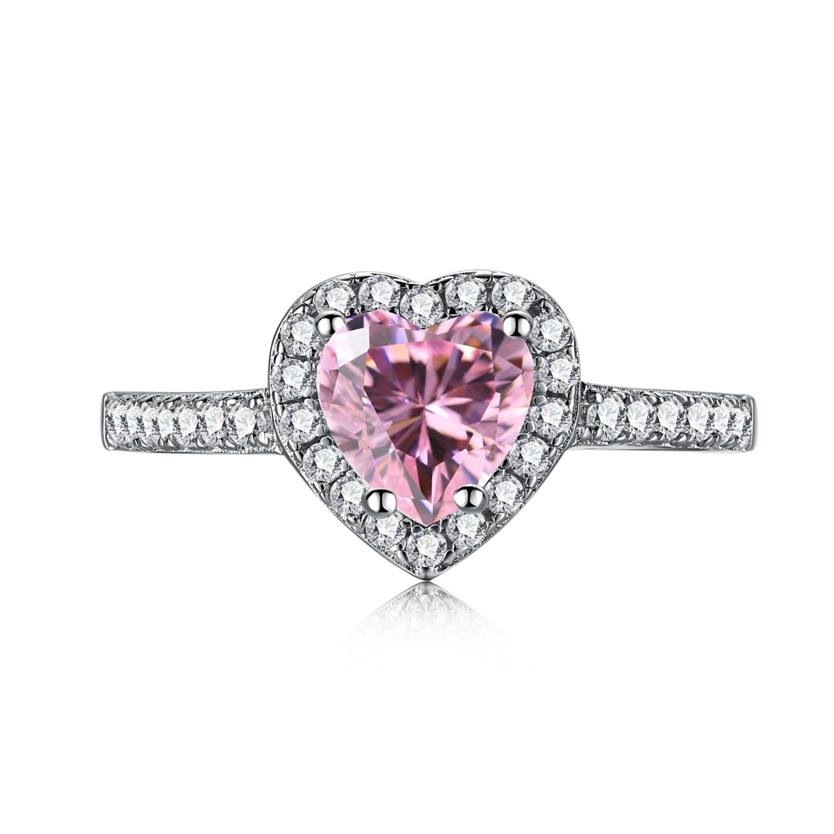 [Solara Jewelry ]エタニティ スプラッシュ ロマンティック ハートシェイプ ラバーリング