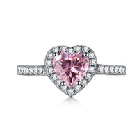[Solara Jewelry ]Eternity Splashy Romantic Heart Shape Lover Ring