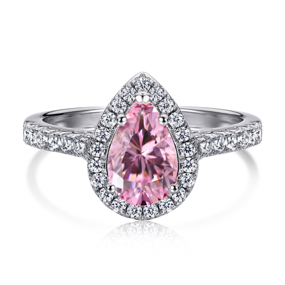 [Solara Jewelry ]1,0 Karat Luxuriöser, strahlender Hochzeitring in Tropfenform
