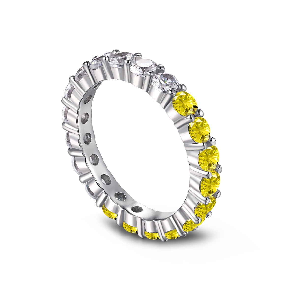 [Solara Schmuck] Funkelnder Tennisring im Rundschliff