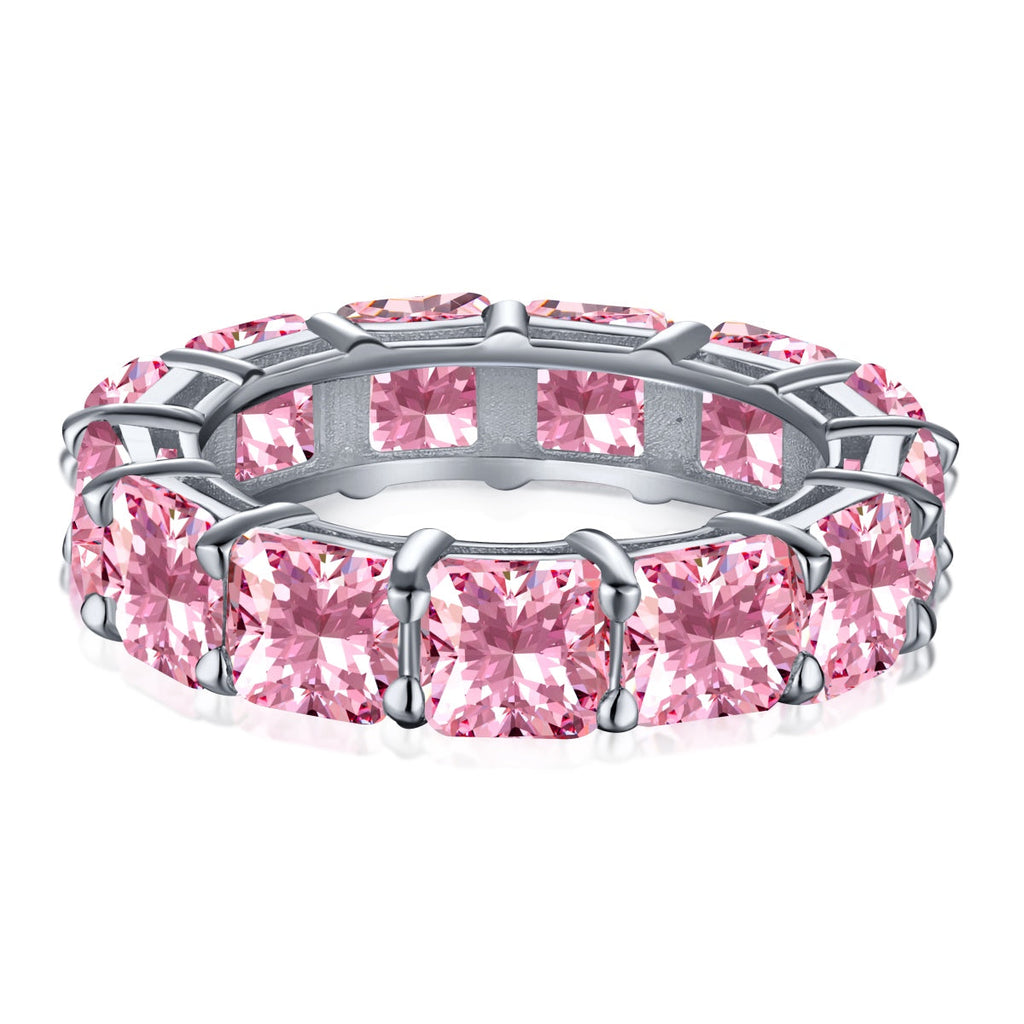 [Solara Jewelry ]Eleganter Prinzessschliff-Tennisring