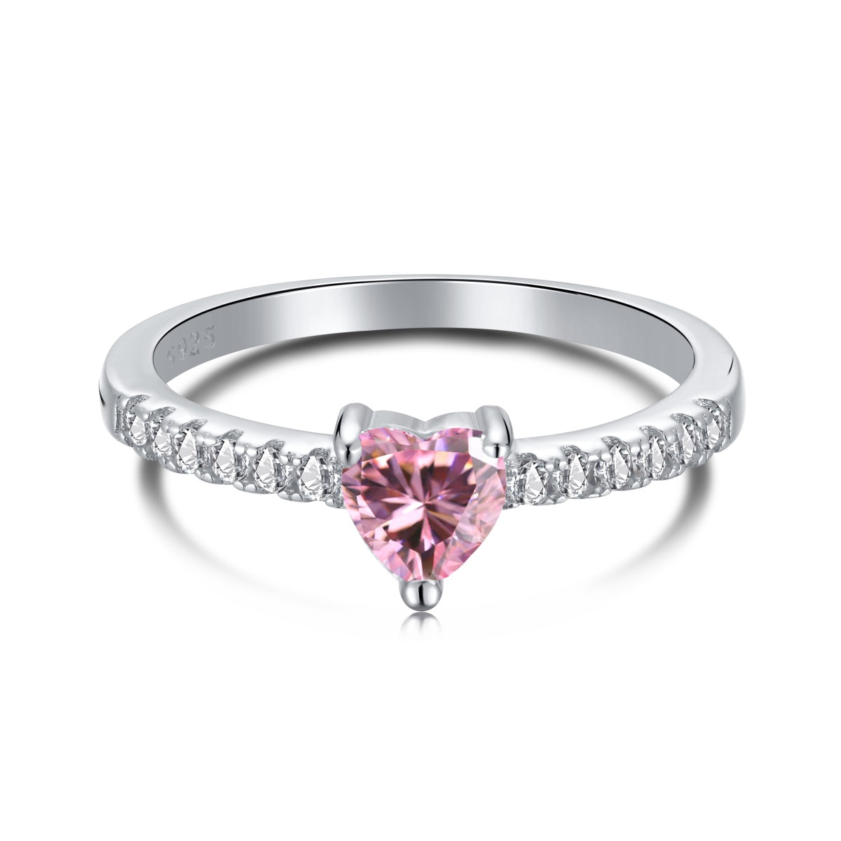 [Solara Jewelry ]0.5カラット エタニティ チャーミングハート型ラバーリング