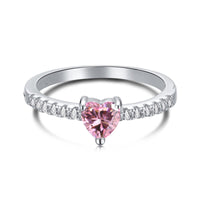 [Solara Jewelry ]0.5 Carat CaratEternity Charming Heart Shape Lover Ring