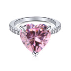 [Solara Jewelry] 6.0カラットの贅沢な輝きを放つロマンチックなハートカットリング