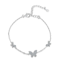 [Solara Jewelry ]Delicate Butterfly Pendant Bracelet