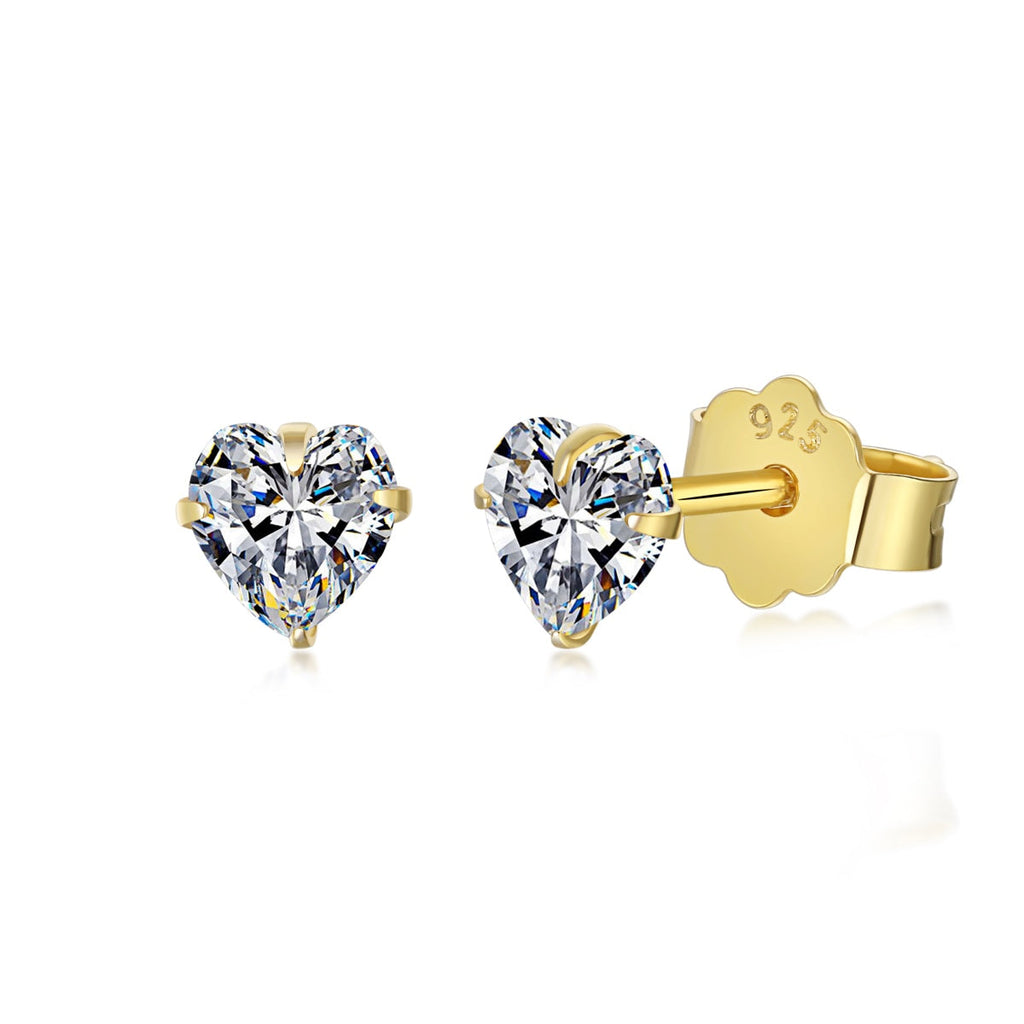 [Solara Jewelry ]煌めくハート型シンプルピアス