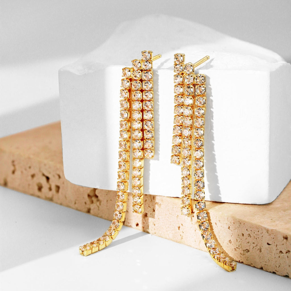 [Solara Jewelry ]Luxuriöse zierliche Bankett-Ohrringe