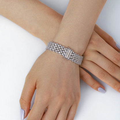 [Solara Jewelry ]華やかなエレガントラウンドカットパーティーブレスレット