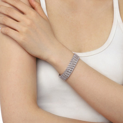 [Solara Jewelry ]華やかなエレガントラウンドカットパーティーブレスレット