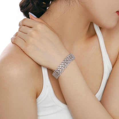 [Solara Jewelry ]華やかなエレガントラウンドカットパーティーブレスレット