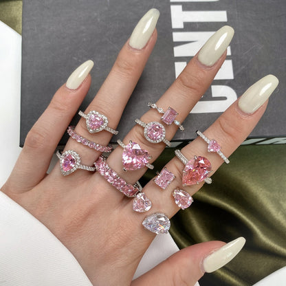 [Solara Jewelry ]0.5カラット エタニティ チャーミングハート型ラバーリング