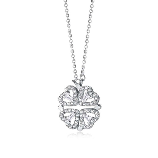 [Solara Jewelry ]Verzierte Halskette mit herzförmiger Blume