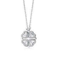 [Solara Jewelry ]Ornate Heart Cut Flower Shape Necklace