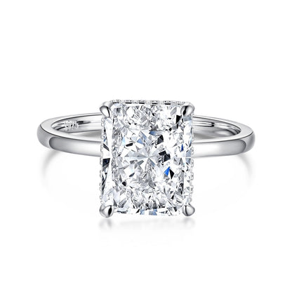 [Solara Jewelry ]4.0カラット 華麗なる魅惑のラディアントカット バンケットリング