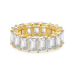 [Solara Jewelry ]0.75 Carat Elegant Emerald Cut Tennis Ring