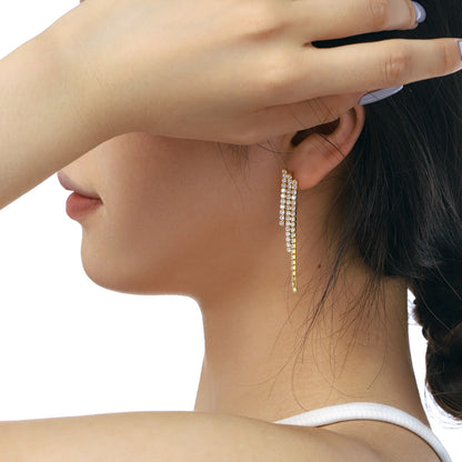 [Solara Jewelry ]豪華で繊細なバンケットイヤリング