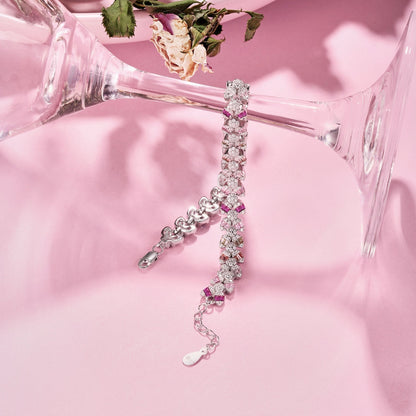 [Solara Jewelry ]繊細で絶妙なフラワーシェイプのデイリーブレスレット