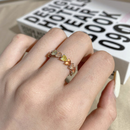 [Solara Jewelry ]0.25カラット ラディアントロマンス ハートカット ラバーリング