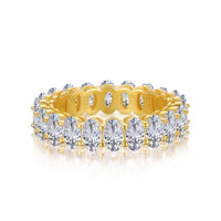 [Solara Jewelry ]Ornate Oval Cut Tennis Ring