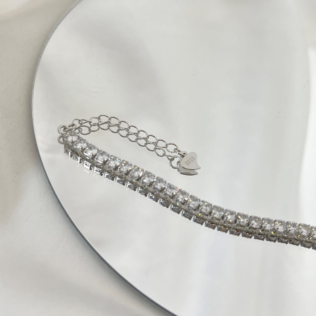 [Solara Jewelry ]Funkelndes rundgeschliffenes Alltagsarmband