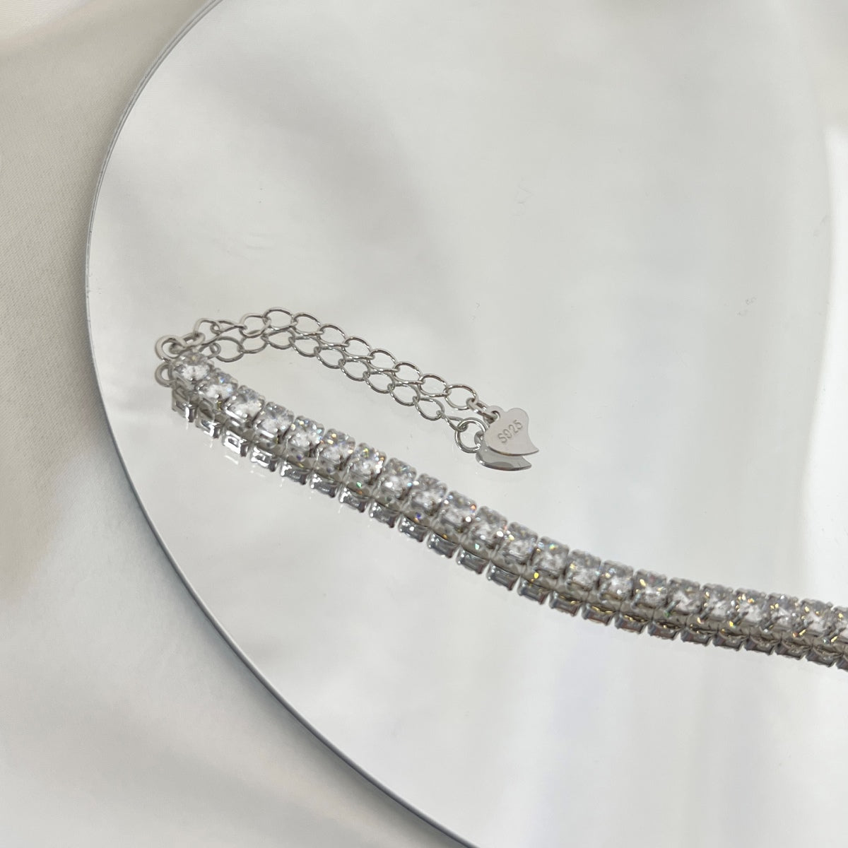 [Solara Jewelry ]Funkelndes rundgeschliffenes Alltagsarmband