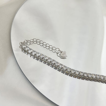 [Solara Jewelry ]Funkelndes rundgeschliffenes Alltagsarmband