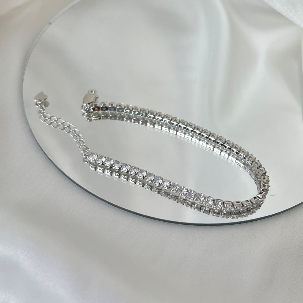 [Solara Jewelry ]Funkelndes rundgeschliffenes Alltagsarmband