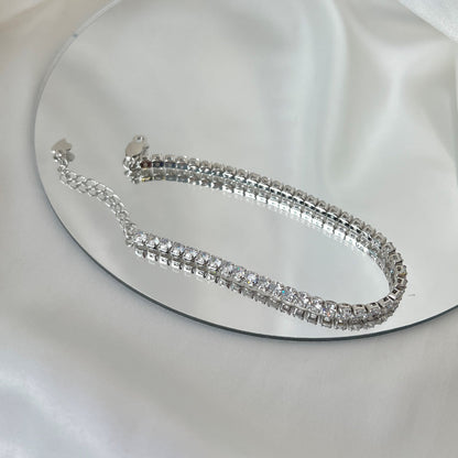 [Solara Jewelry ]Funkelndes rundgeschliffenes Alltagsarmband