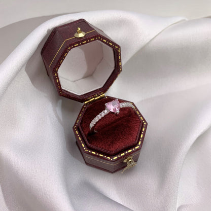 [Solara Jewelry ]0.5カラット エタニティ チャーミングハート型ラバーリング