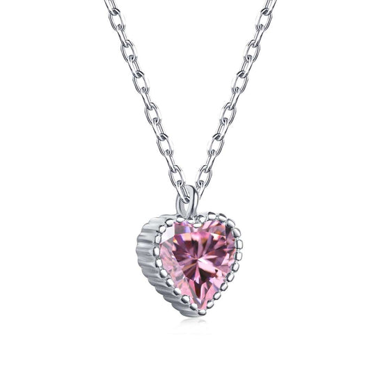 [Solara Jewelry ]Verzierte herzförmige Halskette