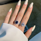 [Solara Jewelry ]1,5 Karat schillernder, charmanter Ring mit ovalem Schliff für Bankette