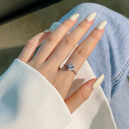 [Solara Jewelry ]2.0 Carat Dazzling Lustrous Heart Cut Lover Ring