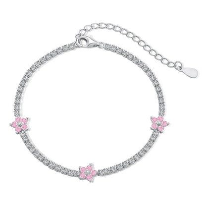 [ソララジュエリー] 輝く花形テニスブレスレット