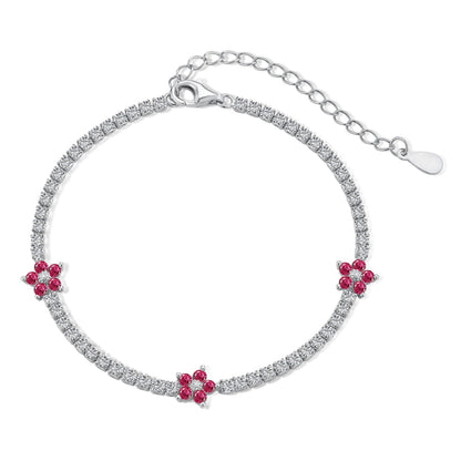 [ソララジュエリー] 輝く花形テニスブレスレット