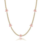 [Solara Jewelry ]豪華なカラフルフラワーテニスネックレス
