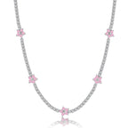[Solara Jewelry ]豪華なカラフルフラワーテニスネックレス