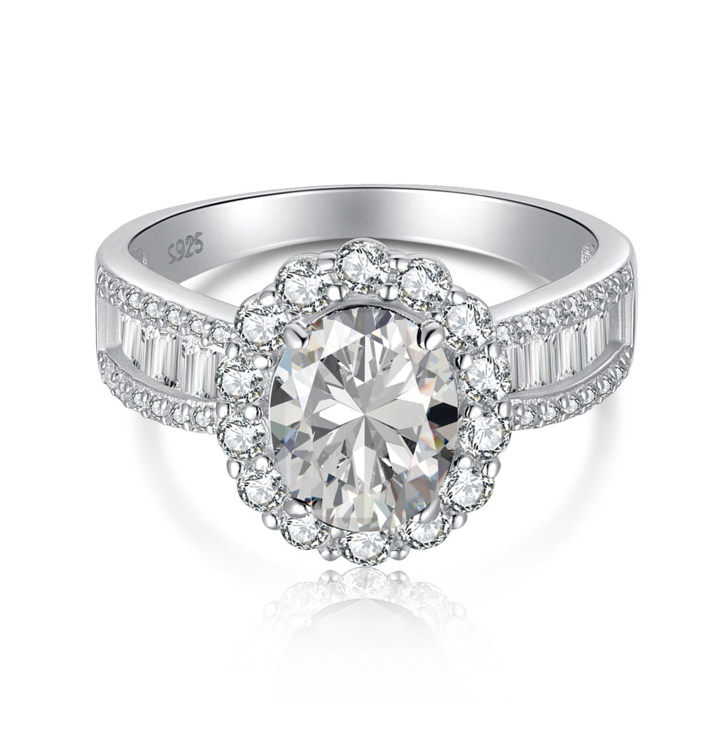 [Solara Jewelry ]1,5 Karat schillernder, charmanter Ring mit ovalem Schliff für Bankette