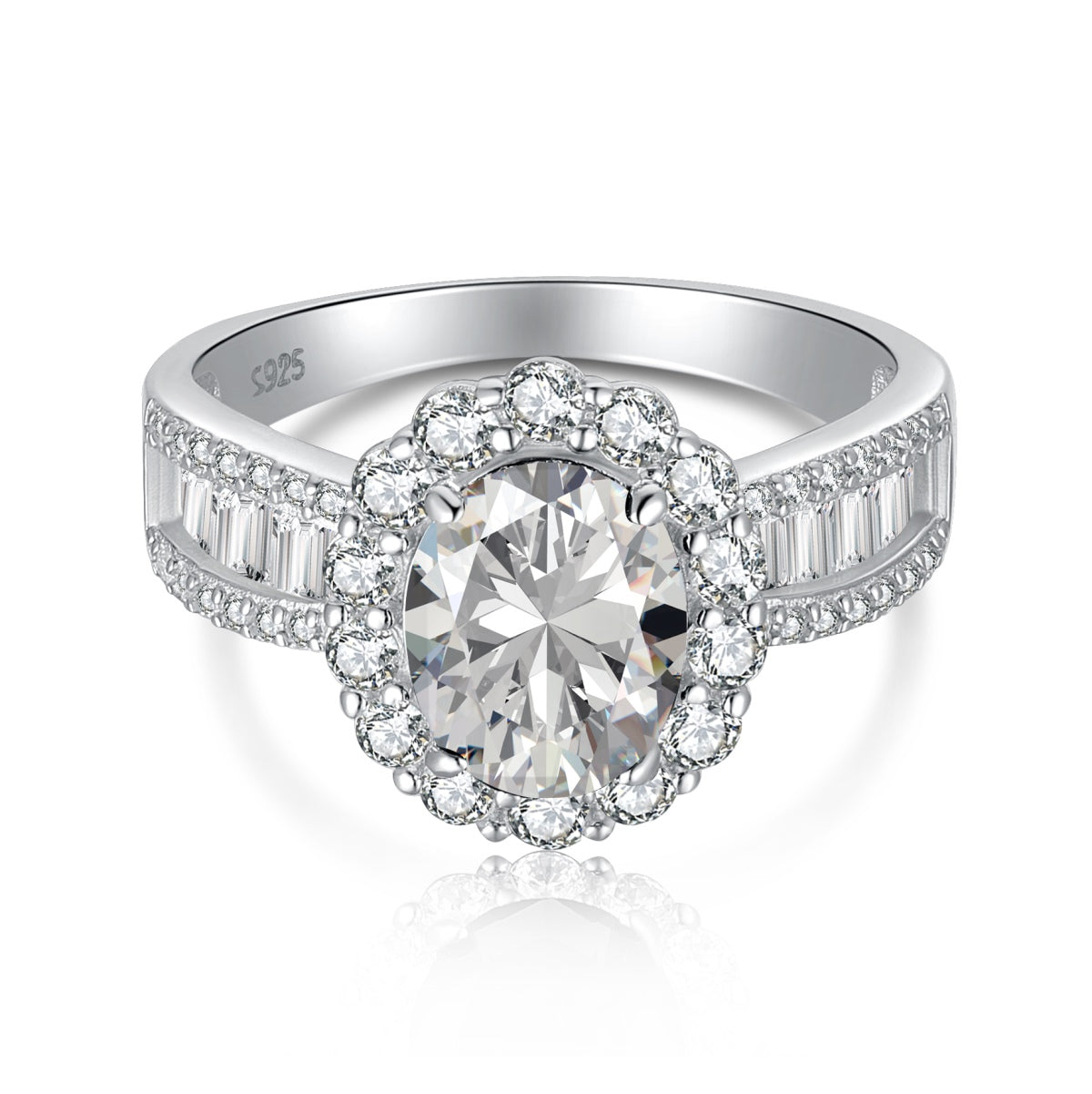 [Solara Jewelry ]1,5 Karat schillernder, charmanter Ring mit ovalem Schliff für Bankette