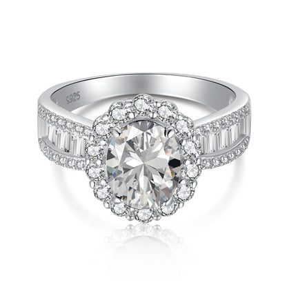 [Solara Jewelry ]1.5カラット 華やかで魅惑的なオーバルカット 宴会リング