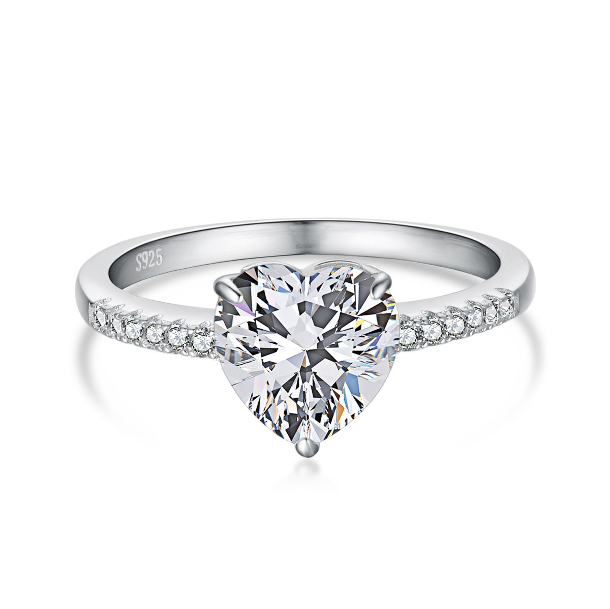 [Solara Jewelry ]2.0 Carat Dazzling Lustrous Heart Cut Lover Ring
