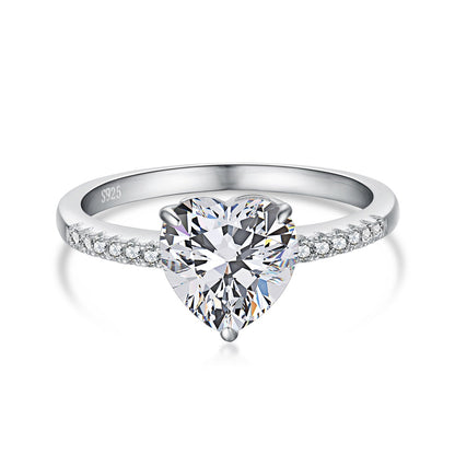 [Solara Jewelry ]2.0 Carat Dazzling Lustrous Heart Cut Lover Ring