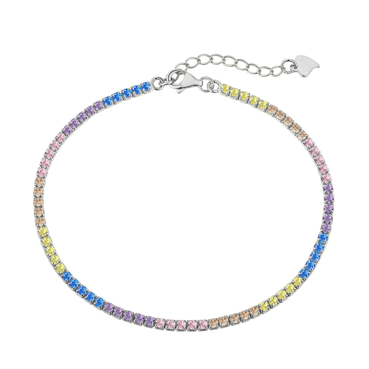 [ソララジュエリー] 輝くカラフルなラウンドカットデイリーブレスレット
