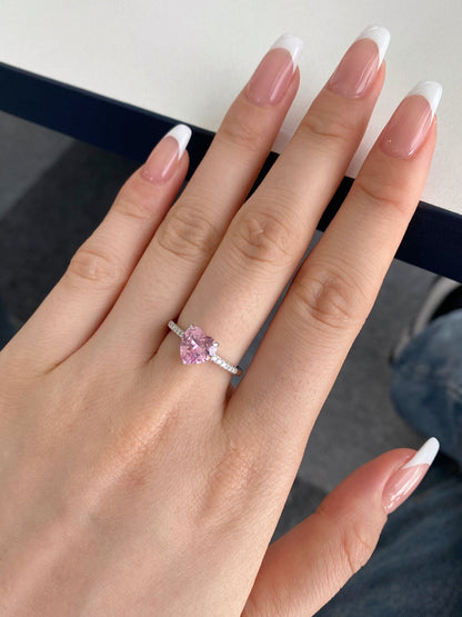 [Solara Jewelry ]2.0 Carat Dazzling Lustrous Heart Cut Lover Ring