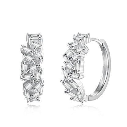 [Solara Jewelry ]煌めくカラフルなエメラルドカットデイリーピアス