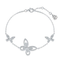 [Solara Jewelry ]Delicate Butterfly Pendant Bracelet
