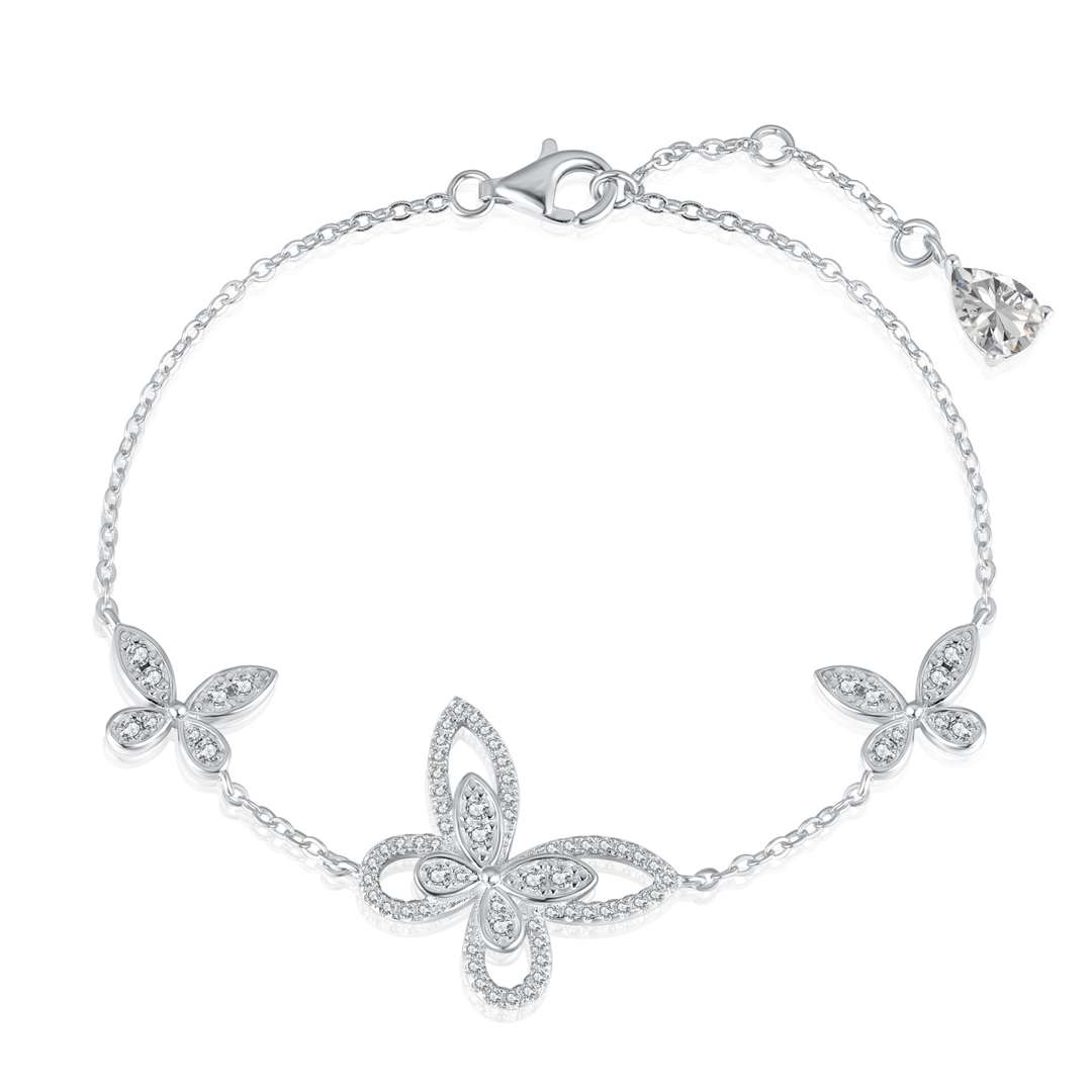 [Solara Jewelry ]繊細なバタフライペンダントブレスレット