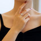 [Solara Jewelry ]1,0 Karat Luxuriöser, strahlender Hochzeitring in Tropfenform