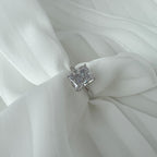 [Solara Jewelry ]4,0 Karat aufwendiger, bezaubernder Radiand-Schliff Banquet Ring