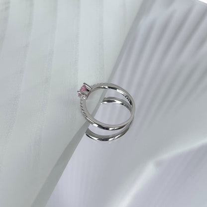 [Solara Jewelry ]0.5カラット エタニティ チャーミングハート型ラバーリング
