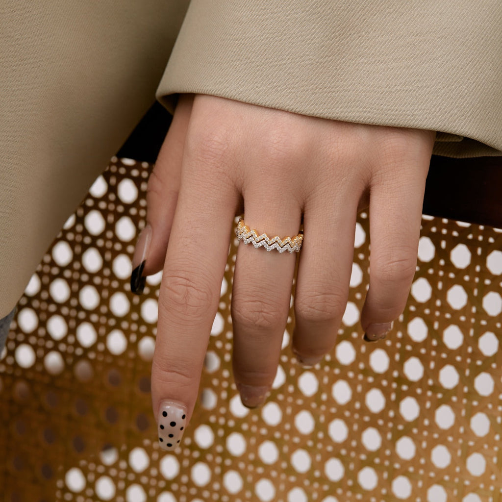 [Solara Jewelry ]Zarter, bezaubernder Wellenring für jeden Tag